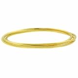 Vermeil (24k Gold over Sterling Silver) Thin Three Bangle Bracelet Set