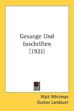 Gesange Und Inschriften (1921)