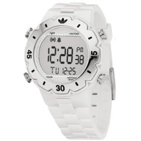 Adidas #ADH1768 White Wooster Chronograph Alarm Digital Watch
