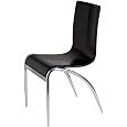 ITALMODERN Grace Leather Chair, Black, Set of 4