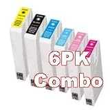 6-Pack Epson Remanufactured Ink combo for Epson Stylus Photo RX700 Printers (T559120,T559220,T559320