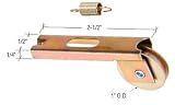 CRL 1 Steel Ball Bearing Center Groove Sliding Screen Door Spring Tension Roller for Thermo-Tech Doors - Package