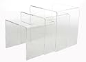 Baxton Studio Acrylic Nesting Tables, Clear