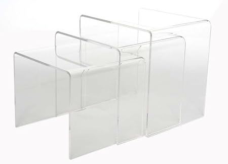 Acrylic Nesting Tables, Clear Acrylic Nesting Tables, Clear