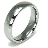 Tungsten Carbide Comfort Fit Mens Wedding Band Ring 6mm