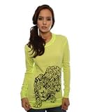 Primp The Leopard Thermal in Lemon,Tops (L/S) for Women