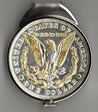 U.S. Morgan Silver Dollar Reverse (1878 - 1921) Two Tone Coin Spring Money Clip