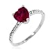 Morgan's Ruby Red Cubic Zirconia Heart Ring