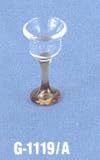 Wine Glass with Amber Stem - Dollhouse Miniature