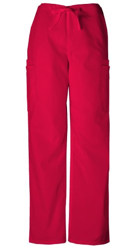 Scrubs - Cherokee Authentic Workwear Unisex 7 Pocket Cargo Pant (Red, 2X)