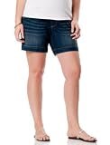 Motherhood Maternity: Plus Size Mid Belly Ringspun Denim Maternity Shorts