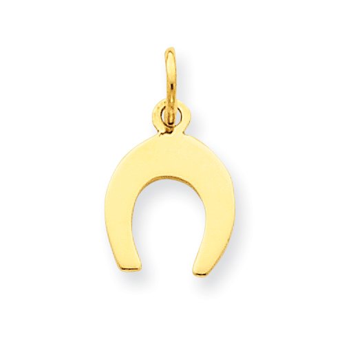 14k Gold Horseshoe Charm