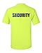 SECURITY | Event Safety Cotton Two Side Print Neon Unisex T-shirt