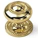 1-1/4" Dia Solid Brass Knob w/Backplate