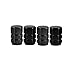 HOTSYSTEM High-quality 4 x Tire Wheel Rims Stem Air Valve Caps Tyre Cover Car Truck Bike Black Aluminum