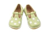 Puddle Jumper Polka Dot Leather Slip On Shoes Lime White