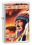 Zippo Brushed Chrome, Mazzi Native American