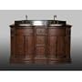 Upperclass Furniture P5441-03A-C Sink Chest- Double- White Under Mount Sink- 3Cm Black Granite Counter Top