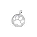 Bark Avenue Jewelers- Cut Out Paw Print Pendant 14 Karat White Gold - Small