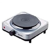 Aroma AHP-303SB Single Hot Plate, Silver and Black