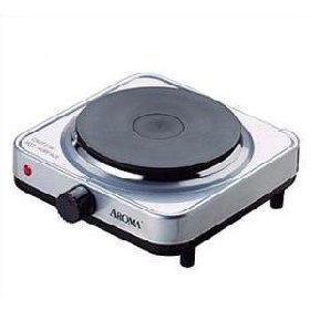 Click here to buy Aroma AHP-303SB Single Hot Plate, Silver and Black by Aroma.