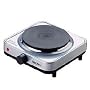 Aroma AHP-303SB Single Hot Plate, Silver and Black