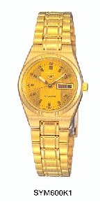 Seiko 5 #SYM600K Women's Gold Tone Self Winding Automatic Watch
