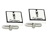 Groom Bone China Cufflinks