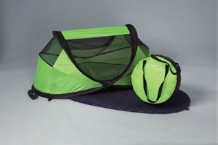 KidCo PeaPod Portable Self-Inflating Travel Bed - Lime