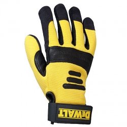 DEWALT Heavy Duty Synthetic Padded Leather Palm Spandex Back