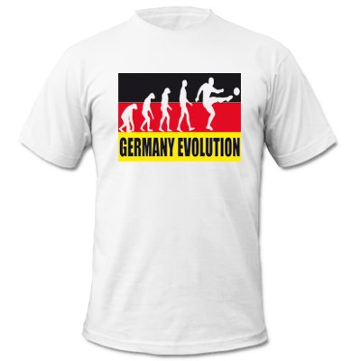 DEUTSCHLAND MOTIV 22 – Kinder T-Shirt Weiss / Schwarz-Rot-Gelb Gr. 122-128