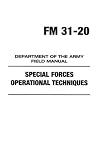 FM 31-20: Special Forces Operational Techniques: Department of the Army Field Manual