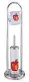WENKO 18366100 Stand WC-Garnitur Flippo - Edelstahl, &Oslash; 22 x 80 cm