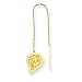 14K Miami Dolphins Dolphin In Ring Threader Earrings