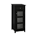 Elite Home Fashions Chesterfield Collection Floor Cabinet with Cupboard and Drawer, Espresso