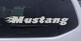 Car Sport-Flaming Mustang Moto Sports Car Window Wall Laptop Decal Sticker -- Silver 6in X .9in On Sale