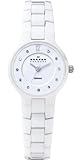 Skagen Women's 572SSXWC Denmark White Ceramic Crystal Accent Watch