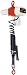 Harrington ED Dual Adjustable Electric Chain Hoist, Single Phase, Hook Mount, 525 lbs Capacity, 6' Lift, 44 fpm Max Lift Speed, 0.8 HP, 37.8