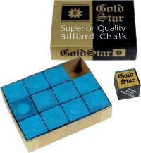 Billardkreide Gold Star, 12 Stück im Karton