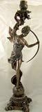 Bronze Greek Diana Candle Holder Candlestick Statue