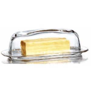 ESSENTIAL FOR HOME BUTTER DISH - ESSENTIAL FOR HOME COLLECTION GLASS BUTTER DISH