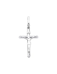 14K White Gold Crucifix Cross Charm Pendant