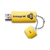 Integral USB Splash Drive,USB 2.0, 4GB, Yellow,Shock and Water Resistant