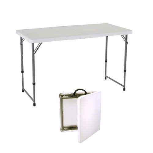 Lifetime Prod. Inc. 4435 4' Fold-in-Half Adjustable Folding Table