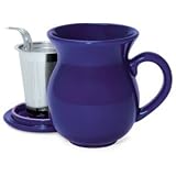 Chantal 15-Ounce Mugs With Stainless Steel Infuser, Glossy Indigo Blue by Chantal