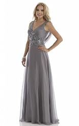 V-neck Chiffon/Taffeta/Tulle Mermaid Crystals Applique Lace Beaded Crystal  Quinceanera Dress  With a Bow(s)