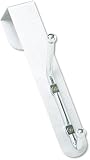 Safco 4166 Over-The-Door Double Coat Hook, Chrome-Plated Steel, Satin Aluminum Base