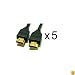 5 Pack of HDMI 6FT Cables: 1.3a Category 2(Full 1080P Capable)(Compatible with Xbox 360 & PS3)