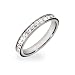 Eve's Addiction Diamond CZ Sterling Silver Stackable Eternity Band