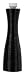 T&G Groovy Pepper Mill Gloss Black Body with a White Stopper.21cm